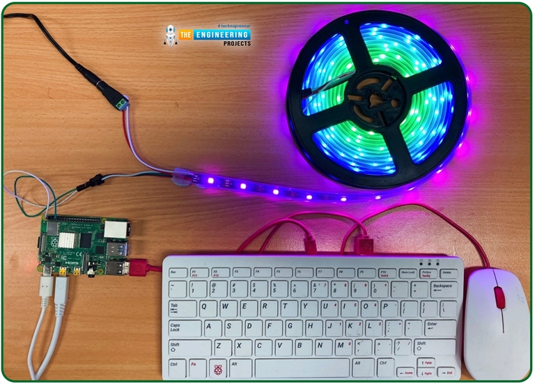 Interface A Ws2812 RGB With Raspberry Pi 4 - The Engineering Projects