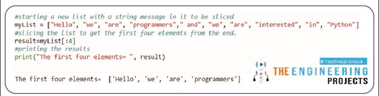 Slicing of Sequences in Python - The Engineering Projects