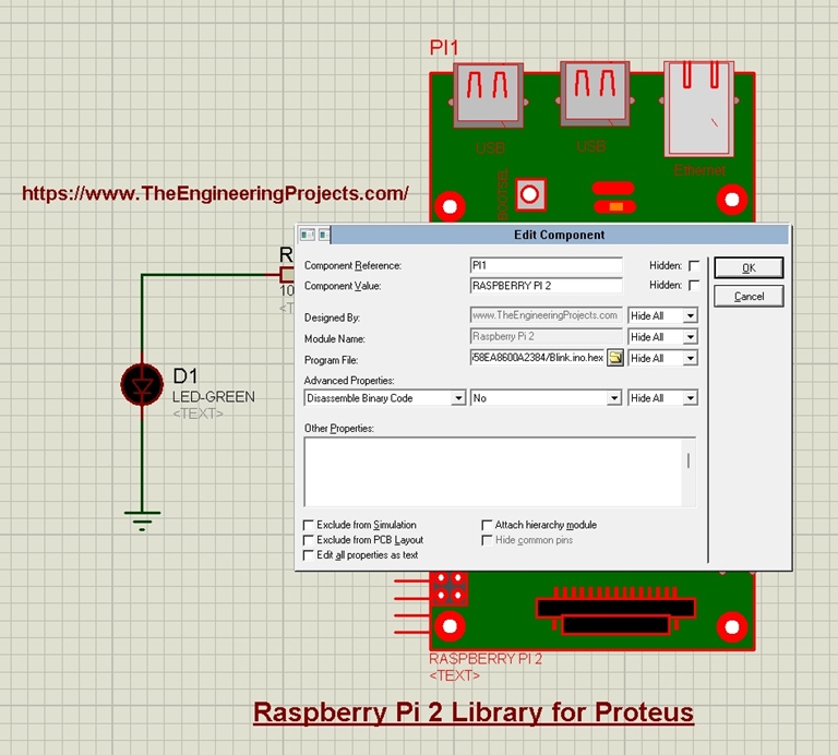 Raspberry Pi 2 Library for Proteus - The Engineering Projects