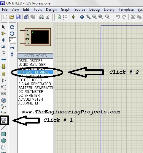 How To Use Virtual Terminal in Proteus ISIS,Virtual Terminal in Proteus, Get data on virtual port,