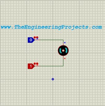 DC Motor Drive Circuit in Proteus ISIS, dc motor working circuit,dc motor complete circuit