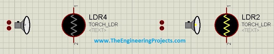 How to use LDR Sensor in Proteus, LDR simulation in Proteus, LDR Proteus Simulation, LDR circuit diagram, circuit diagram of LDR, LDR in Proteus