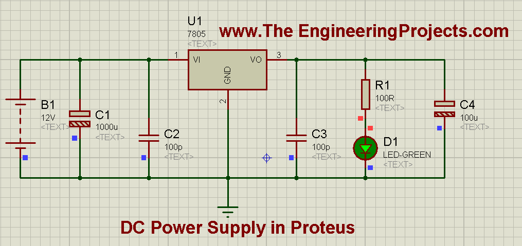 How to design a DC power supply, How DC power supply is designed in proteus, How DC power supply works, How to design a power supply, How DC power supply works