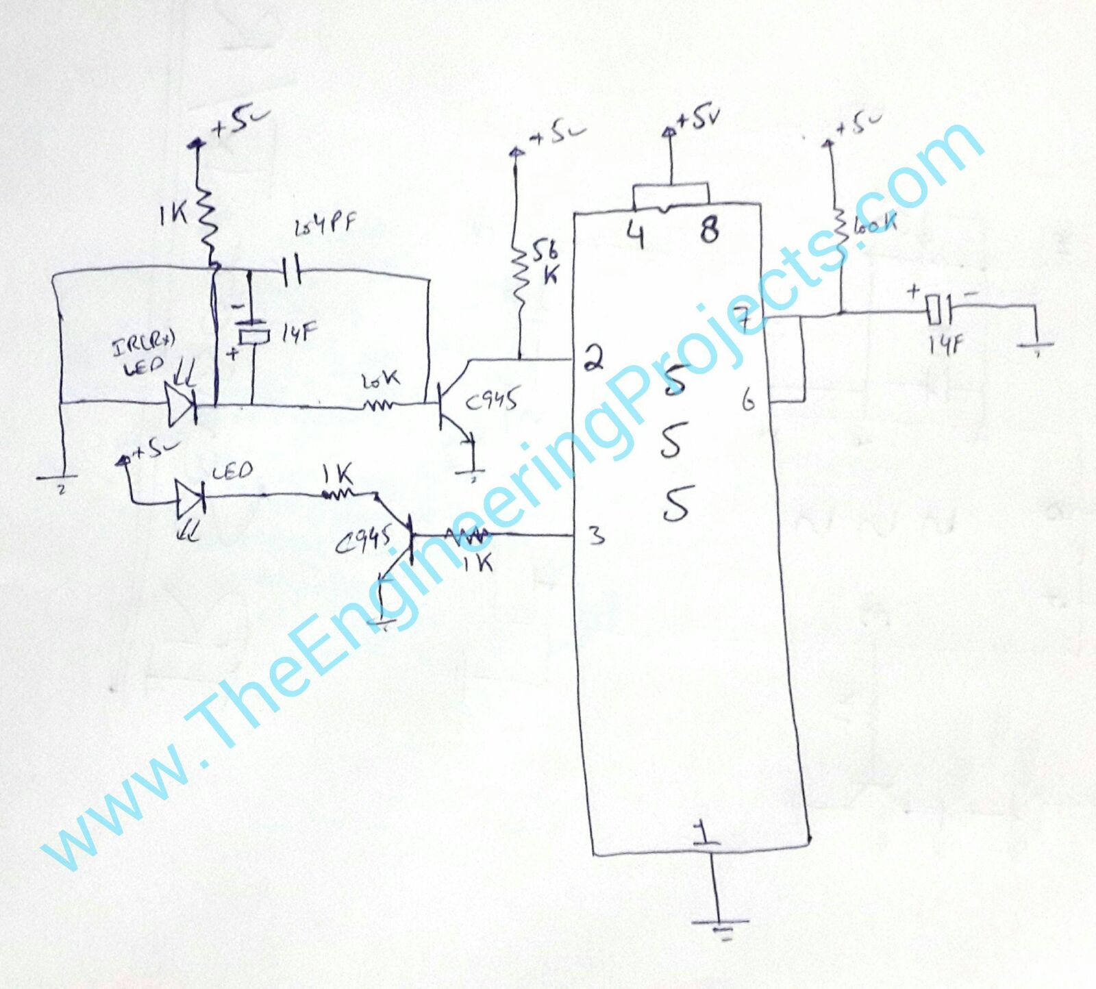 IR sensor design, circuit diagram of ir sensor