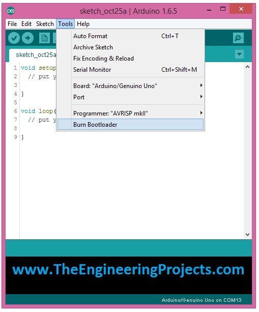 install bootloader in arduino uno, bootloader arduino,upload bootloader atmega328