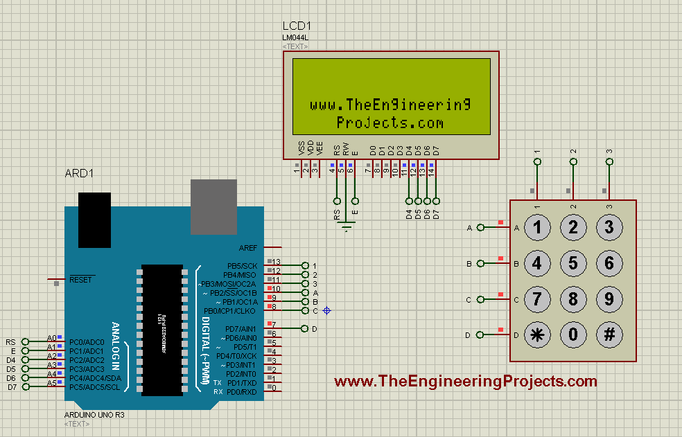 keypad arduino code, keypad working with arduino, how keypad works,interface keypad with arduino, display keypad on LCD