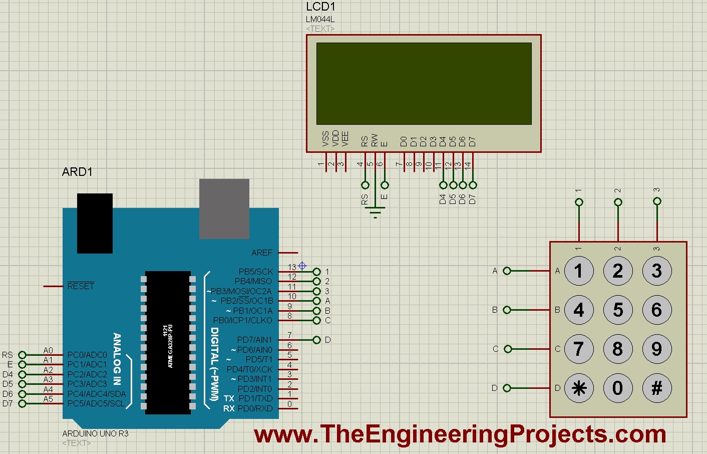 keypad arduino code, keypad working with arduino, how keypad works,interface keypad with arduino, display keypad on LCD