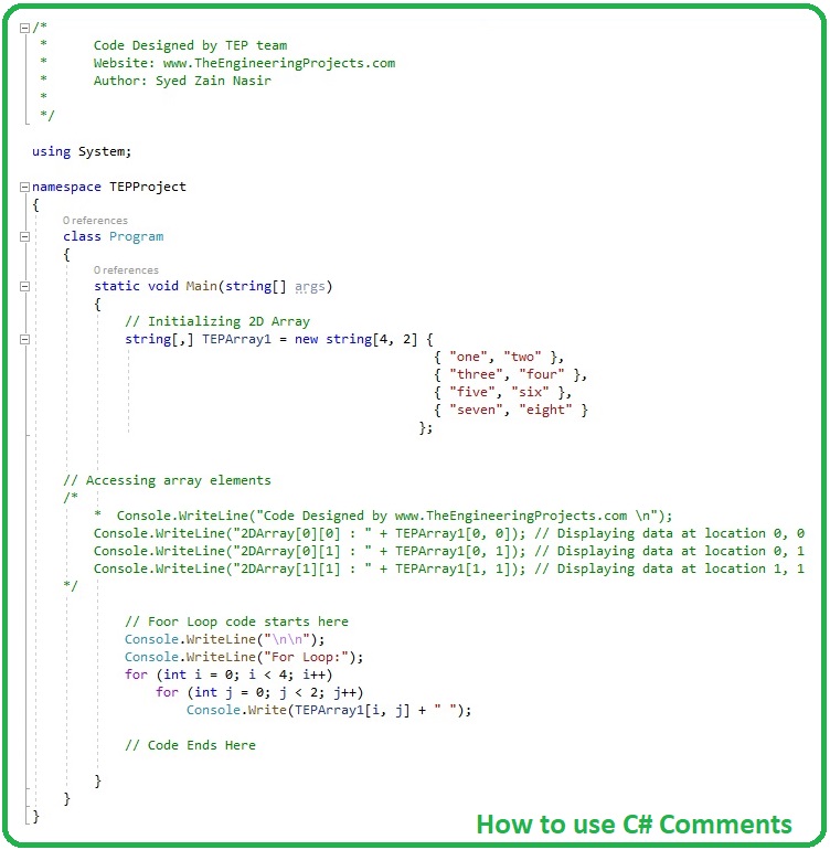 How to use C# Comments, c# comments, comments in c#, comments c#, comments in c#