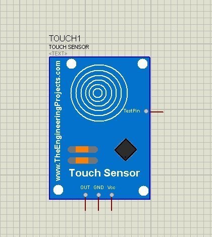 Capacitive Touch Sensor Library for Proteus, touch sensor for proteus, touch sensor in proteus, proteus touch sensor