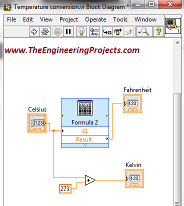 Temperature conversion in LabVIEW 2015, Temperature conversion in LabVIEW, Celsius to Fahrenheit conversion, Simple temperature conversion in NI LabVIEW, How to make temperature conversion program in LabVIEW, Make temperature conversion in LabVIEW 2015