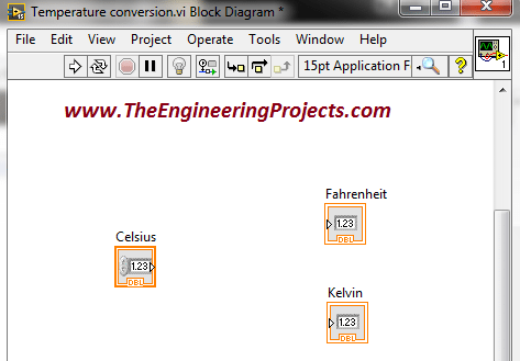 Temperature conversion in LabVIEW 2015, Temperature conversion in LabVIEW, Celsius to Fahrenheit conversion, Simple temperature conversion in NI LabVIEW, How to make temperature conversion program in LabVIEW, Make temperature conversion in LabVIEW 2015