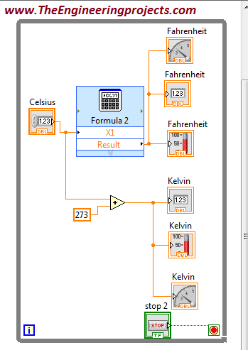 Temperature conversion in LabVIEW 2015, Temperature conversion in LabVIEW, Celsius to Fahrenheit conversion, Simple temperature conversion in NI LabVIEW, How to make temperature conversion program in LabVIEW, Make temperature conversion in LabVIEW 2015