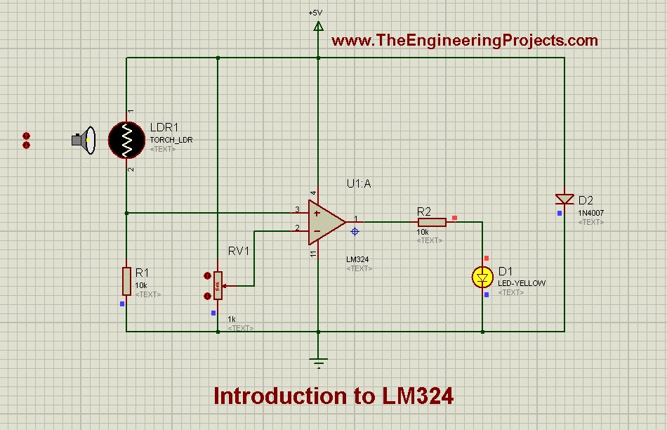 LM324_Pinout, Introduction to LM324, getting started with LM324, how to get start with LM324, how to use LM324, LM324 Proteus, Proteus LM324, use LM324 for first time, LM324 pin configuration, basics of LM324