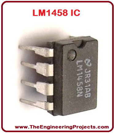 LM1458 Pinout, LM1458 basics, basics of LM1458, getting started with LM1458, how to get started with LM1458, LM1458 proteus, proteus LM1458, LM1458 proteus simulation, how to use LM1458