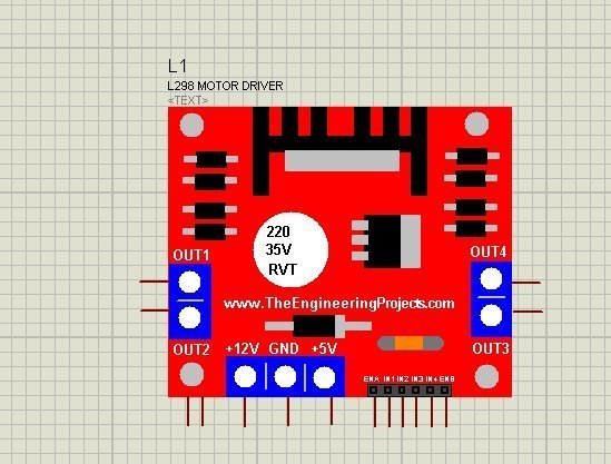 L298 Motor Driver Library for Proteus, l298 motor driver, l298 motor driver in proteus, l298 proteus