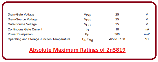 introduction to 2n3819, intro to 2n3819, working of 2n3819, basics of 2n3819