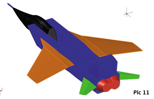 How to create a jet fighter model in AutoCAD, tips for creating jet fighter model