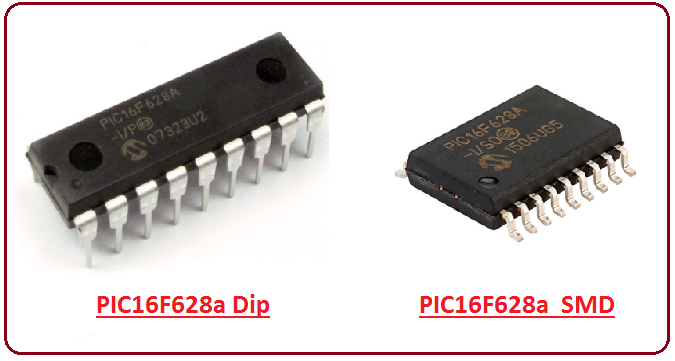Introduction to pic16f628a, pic16f628a features, pic16f628a pinout, pic16f628a basic circuit, applications