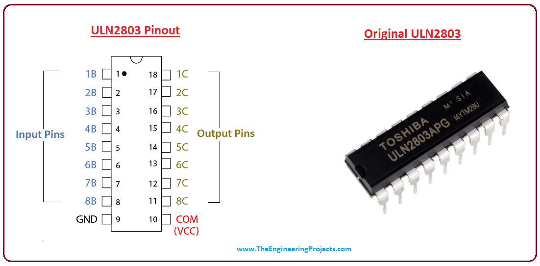 introduction to uln2803, uln2803 features, uln2803 pinout, uln2803 applications