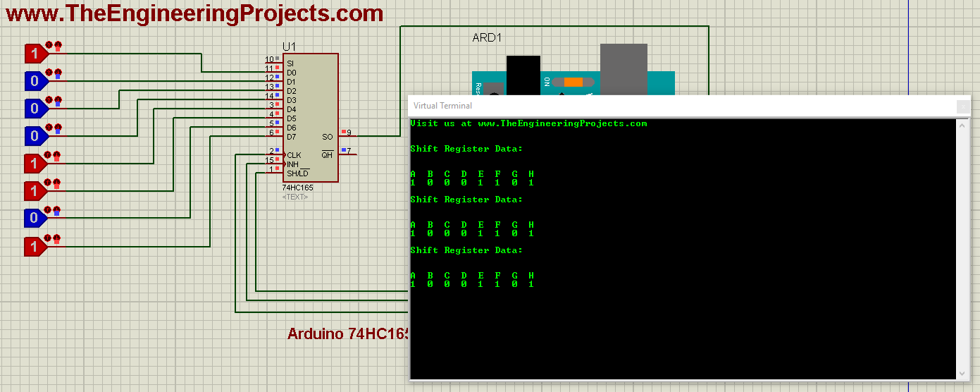 Arduino 74HC165, Arduino 74HC165 interfacing, 74hc165 arduino, increase input pins arduino, arduino input pins