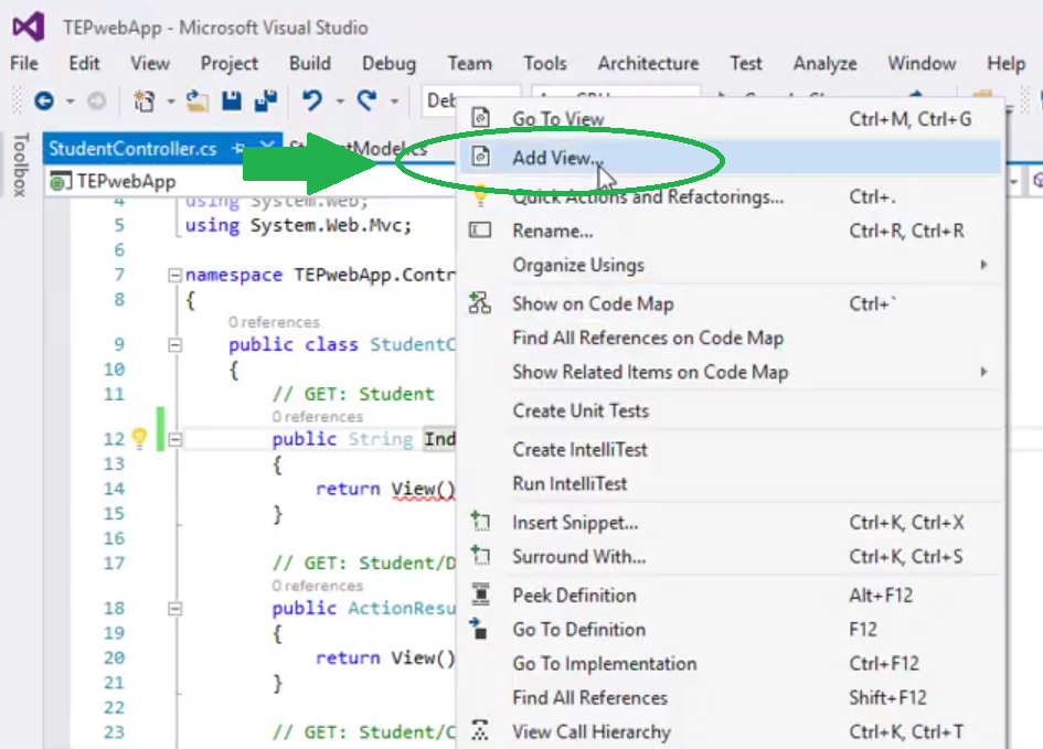 Create a New View in ASP.NET MVC, view in asp.net mvc, view in asp, view in mvc