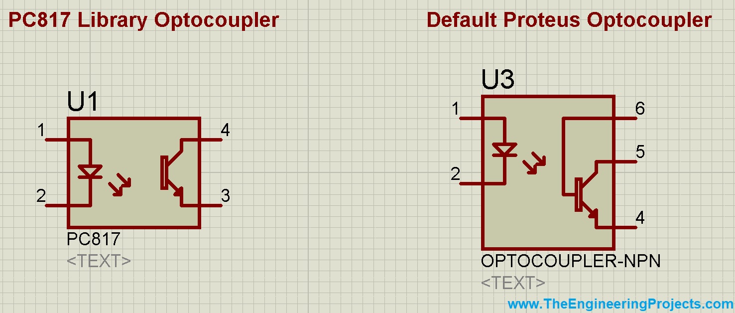 PC817 Library for Proteus, pc817 simulation in proteus, pc817 proteus, pc817 in proteus