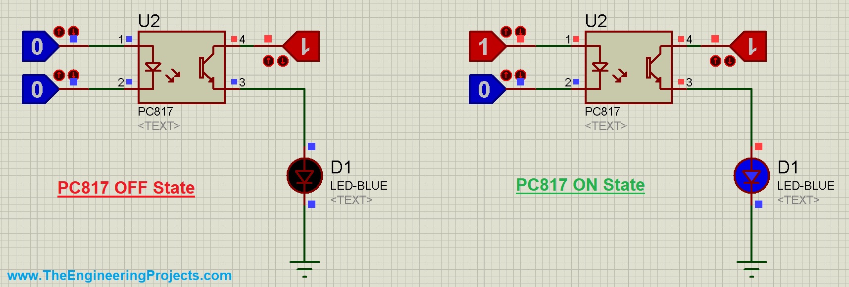 PC817 Library for Proteus, pc817 simulation in proteus, pc817 proteus, pc817 in proteus