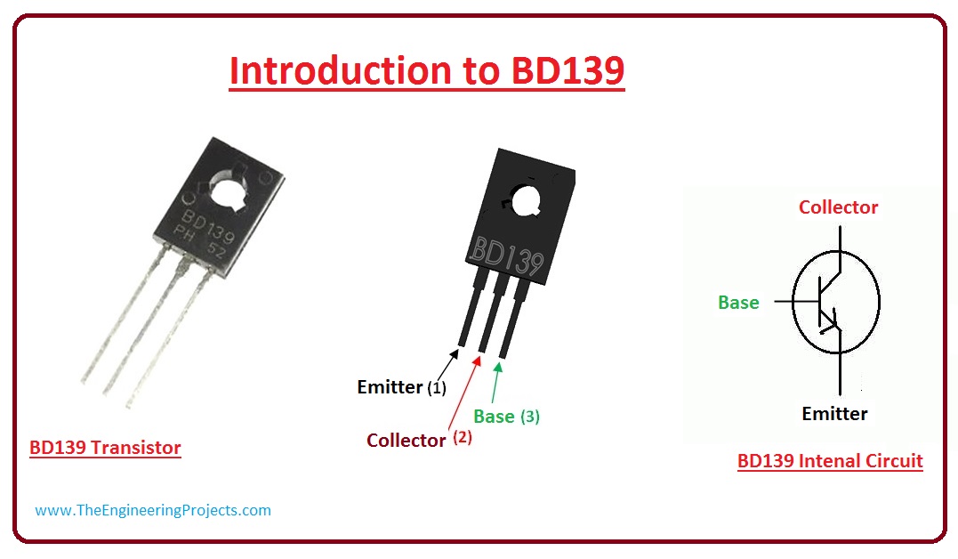 Introduction BD139, BD139 pinout, BD139 applications, BD139 as a switch, BD139 as amplifier, BD139 arduino interfacing, BD139