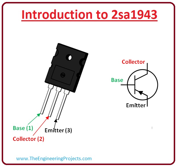 introduction to 2sa1943, 2sa1943 pinout, 2sa1943 features, 2sa1943 working, 2sa1943 applications,2sa1943