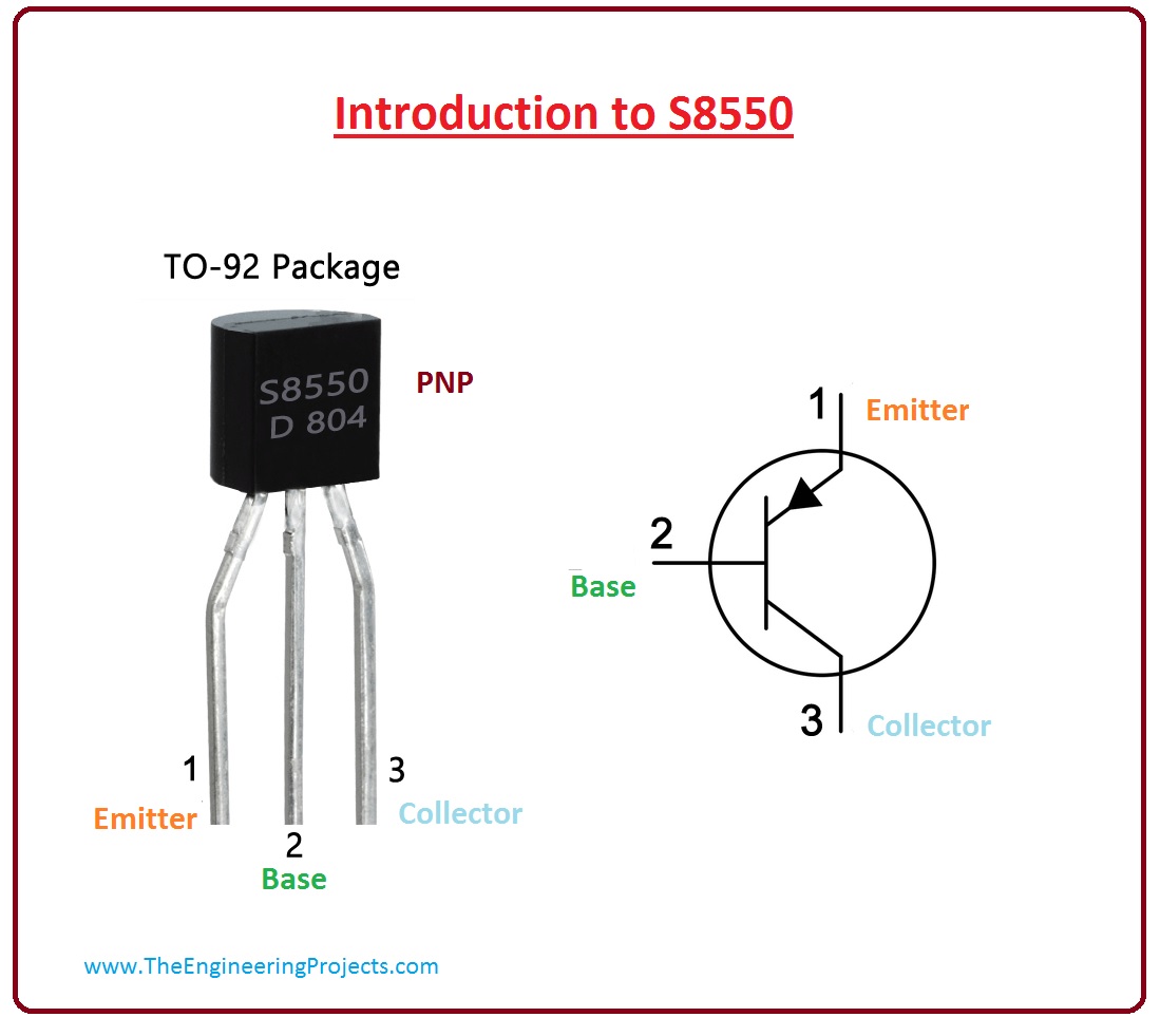 introduction to s8550, s8550 working,s8550 pinout, s8550 features, s8550 applications
