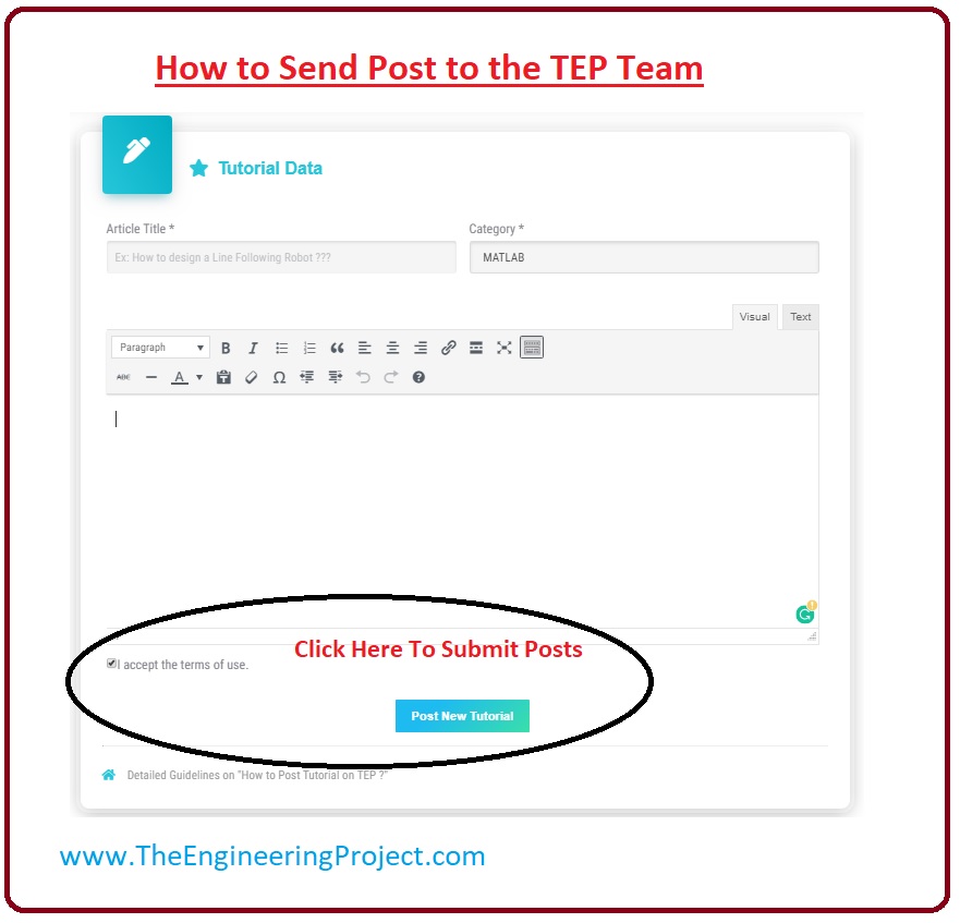 How to Post Tutorial on TEP (The Engineering Project), Rules to Write Article on TEP (The Engineering Project), How to Write Article On TEP (The Engineering Project), How to Send Posts to the TEP (The Engineering Project) Team, How to Edit Users Profile on TEP (The Engineering Project), How to Contact With the TEP (The Engineering Project) Team