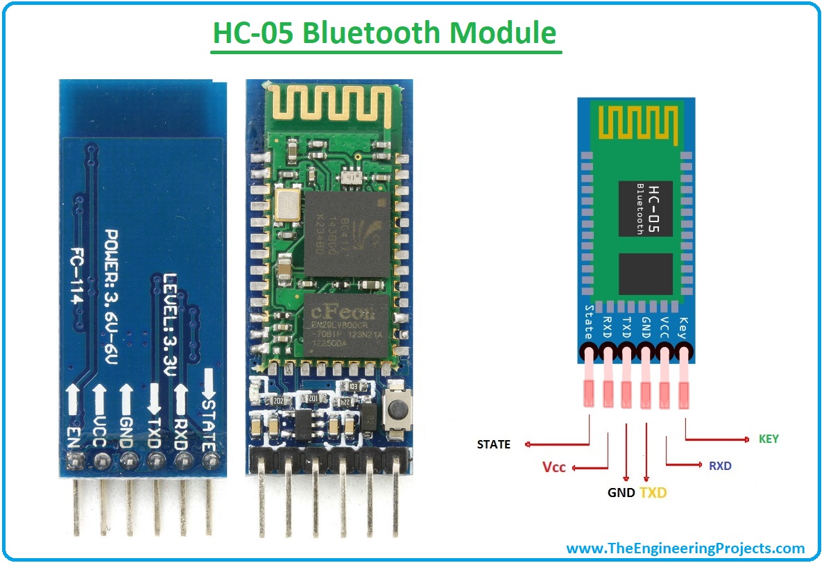 Hc05 Bluetooth Module Pinout Arduino Examples Applications Features