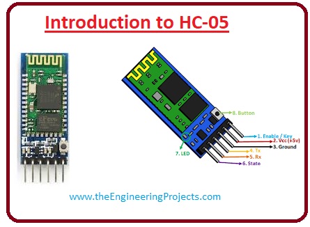 HC-05 Bluetooth Module Pinout, Datasheet, Features & Applications - The  Engineering Projects