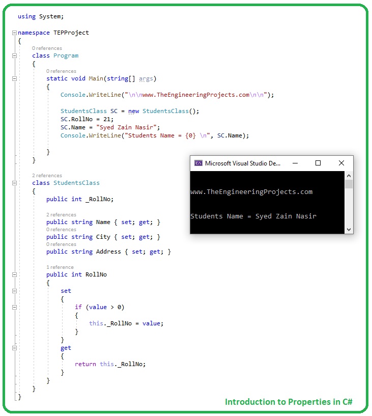 Introduction to Properties in C#, Properties in C#, Properties C#, c# Properties