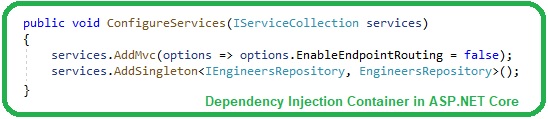 Dependency Injection in ASP.NET Core, Dependency Injection in ASP NET Core, Dependency Injection ASP.NET Core, ASP.NET Core Dependency Injection