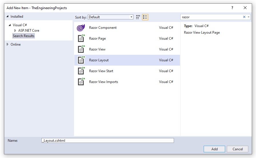 Layout View in ASP.NET Core, Layout View in ASP NET Core, Layout View ASP.NET Core, Layout View in ASP Core
