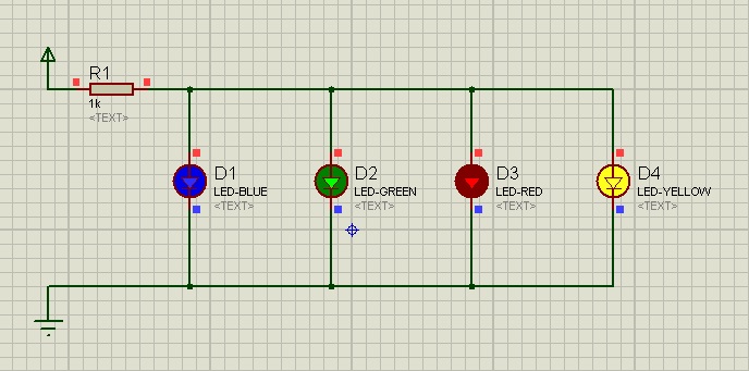 Simulate First Electronics Project in Proteus ISIS, electronics circuit in proteus, circuit designing in proteus, led project in proteus