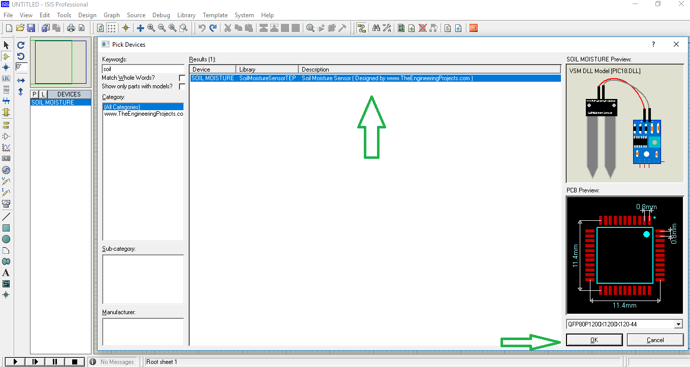 Soil Moisture Sensor Library For Proteus