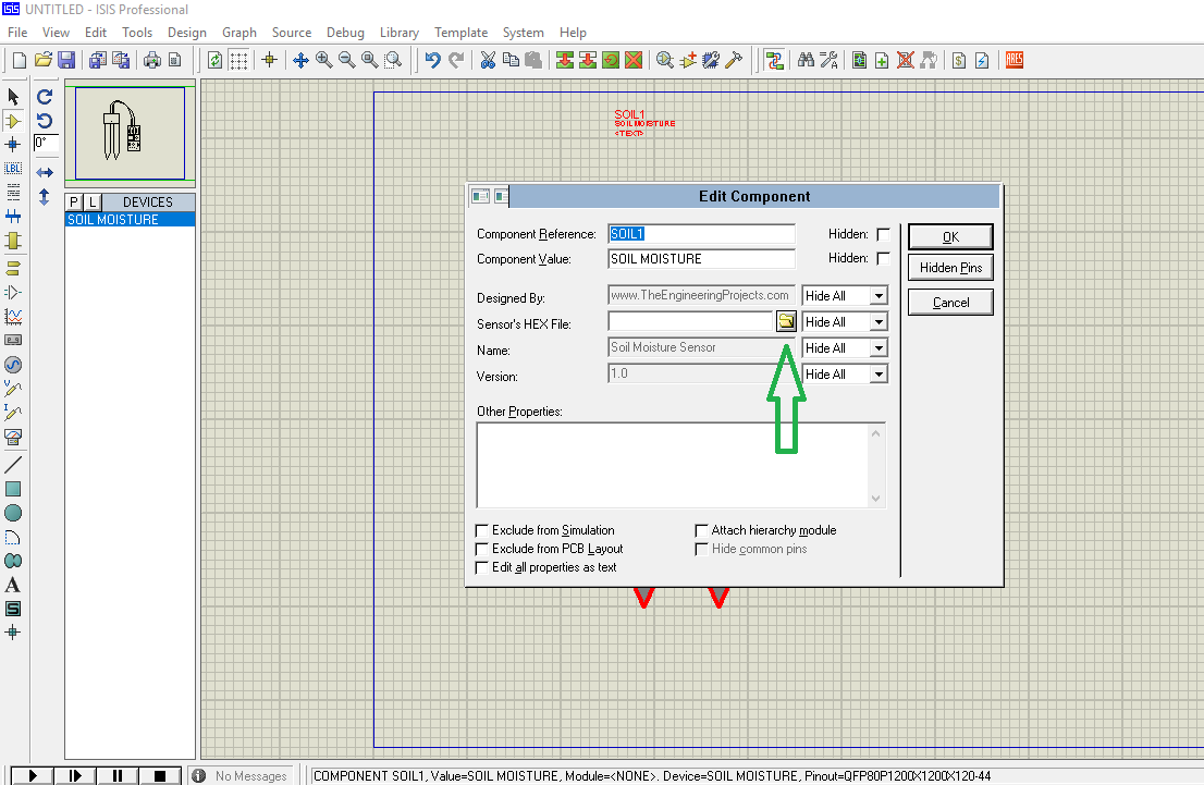 Soil Moisture Sensor Library For Proteus