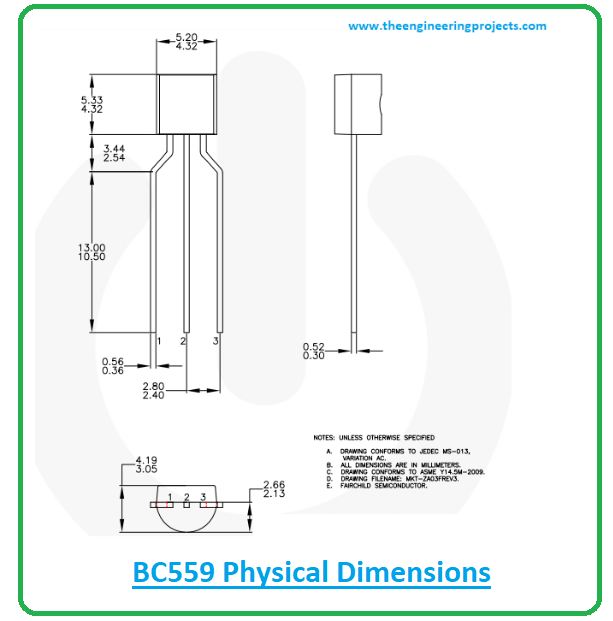 Introduction to BC559, bc559 pinout, bc559 power ratings, bc559 applications