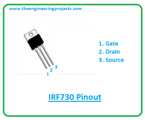 Introduction to irf730, irf730 pinout, irf730 power ratings, irf730 applications