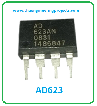 Introduction to ad623, ad623 pinout, ad623 power ratings, ad623 applications