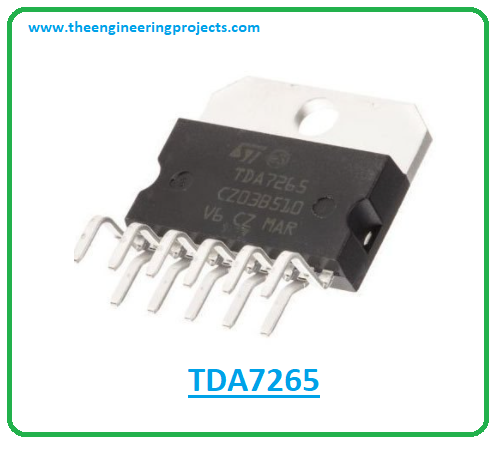 Introduction to tda7265, tda7265 pinout, tda7265 power ratings, tda7265 applications