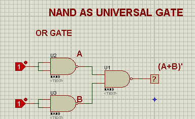 Universal Gates, universal gates in Proteus, NAND Gate, NOR Gate, Proteus Implementation of gates, Logic Gates.