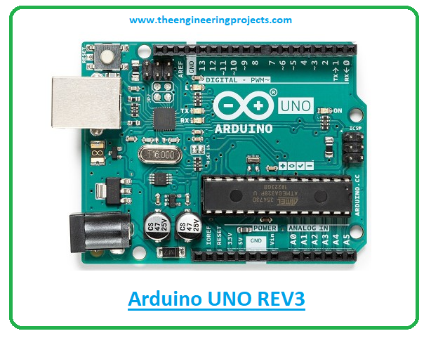 Introduction to arduino uno rev3, arduino uno rev3 pinout, arduino uno rev3 features, arduino uno rev3 applications