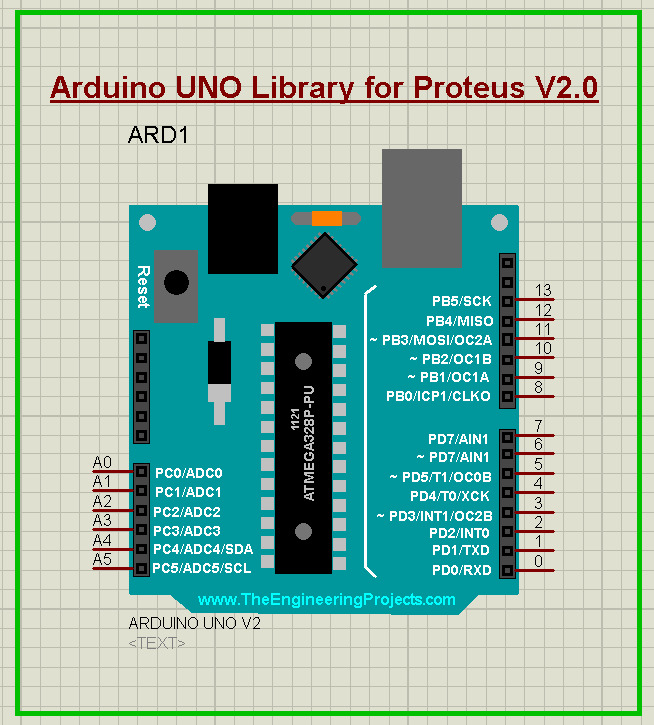 arduino uno library proteus