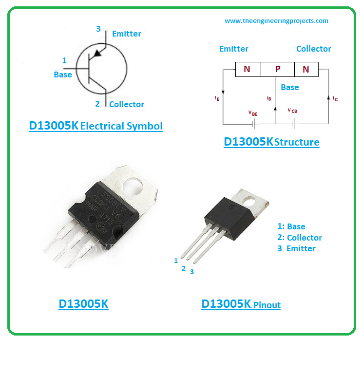 Introduction to d13005k, d13005k pinout, d13005k equivalents, d13005k power ratings, d13005k applications