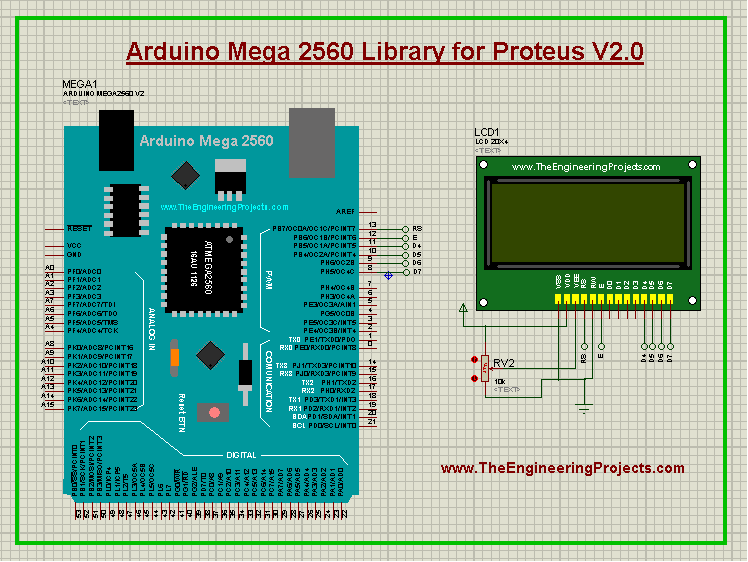 Arduino Mega 2560 Library for Proteus V2.0, Arduino Mega 2560 Proteus library
