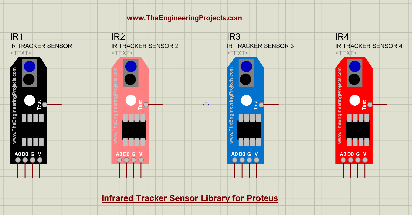 Infrared Tracker Sensor Library for Proteus, Infrared Tracker Sensor in Proteus, Infrared Tracker Sensor Proteus, ir in proteus, infrared proteus, infrared in proteus, ir proteus simulation, infrared sensor in proteus