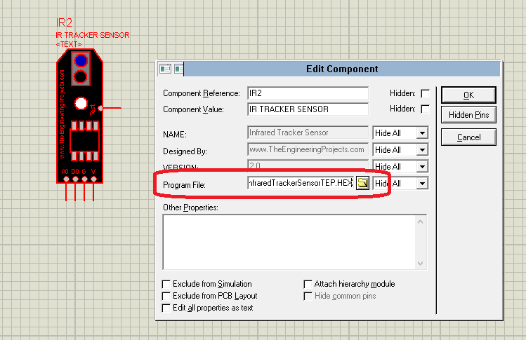 Infrared Tracker Sensor Library for Proteus, Infrared Tracker Sensor in Proteus, Infrared Tracker Sensor Proteus, ir in proteus, infrared proteus, infrared in proteus, ir proteus simulation, infrared sensor in proteus